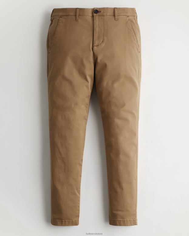 Bottoms Hollister Men Athletic Skinny Chino Pants 488201190 Dark Khaki