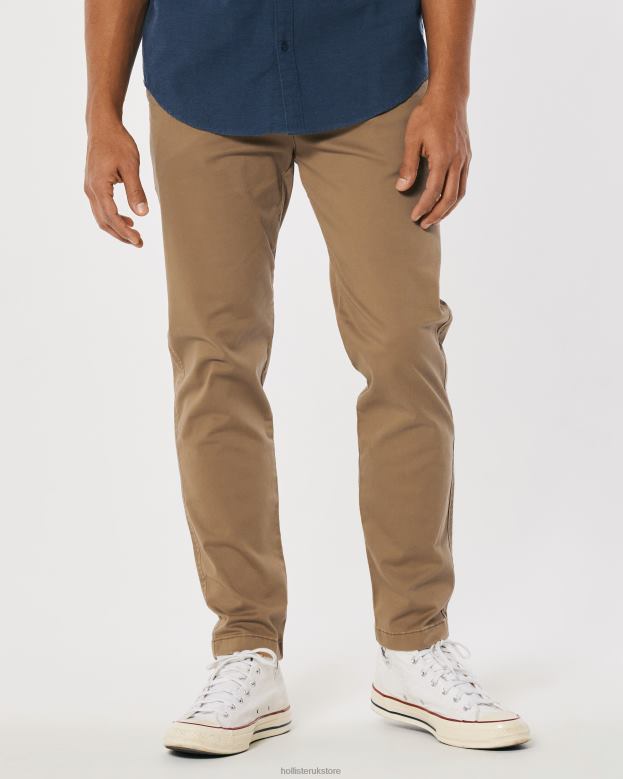 Bottoms Hollister Men Athletic Skinny Chino Pants 488201190 Dark Khaki
