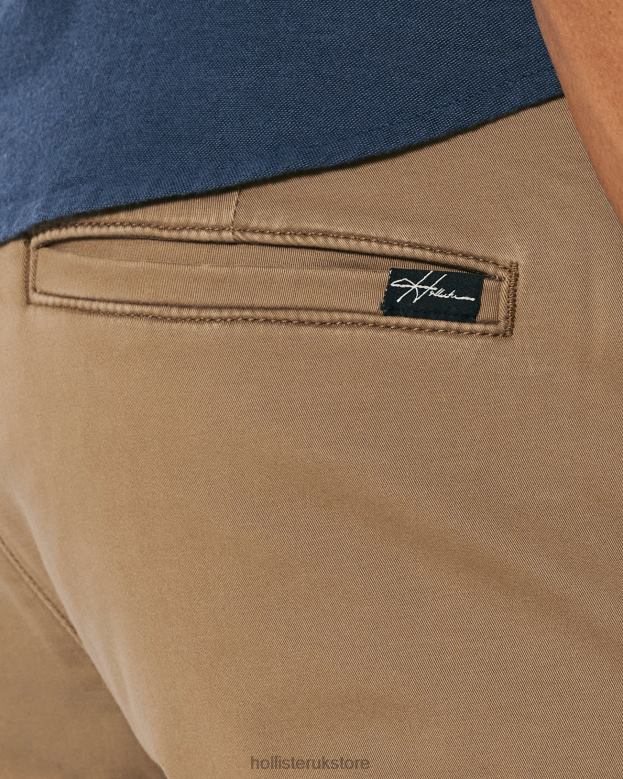 Bottoms Hollister Men Athletic Skinny Chino Pants 488201190 Dark Khaki