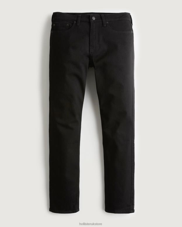 Bottoms Hollister Men Black No Fade Slim Straight Jeans 488201153 No Fade Black