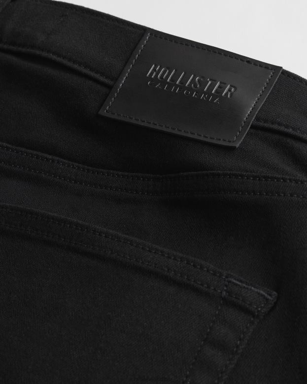 Bottoms Hollister Men Black No Fade Straight Jeans 488201182 Black