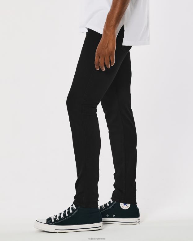 Bottoms Hollister Men Black No Fade Super Skinny Jeans 488201180 No Fade Black
