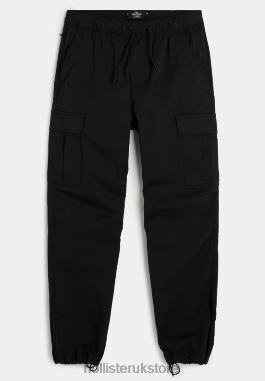Bottoms Hollister Men Cargo Parachute Pants 488201343 Black