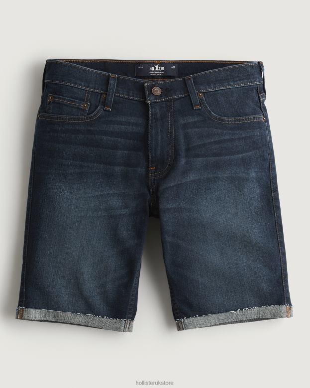Bottoms Hollister Men Dark Wash Skinny Denim Shorts 9 488201203 Dark Wash