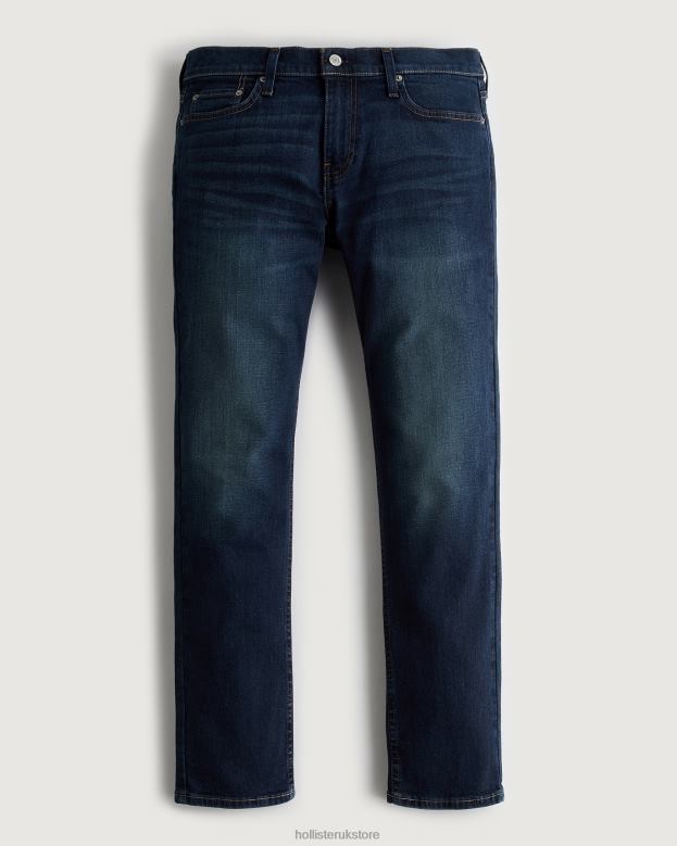 Bottoms Hollister Men Dark Wash Slim Straight Jeans 488201129 Dark Wash