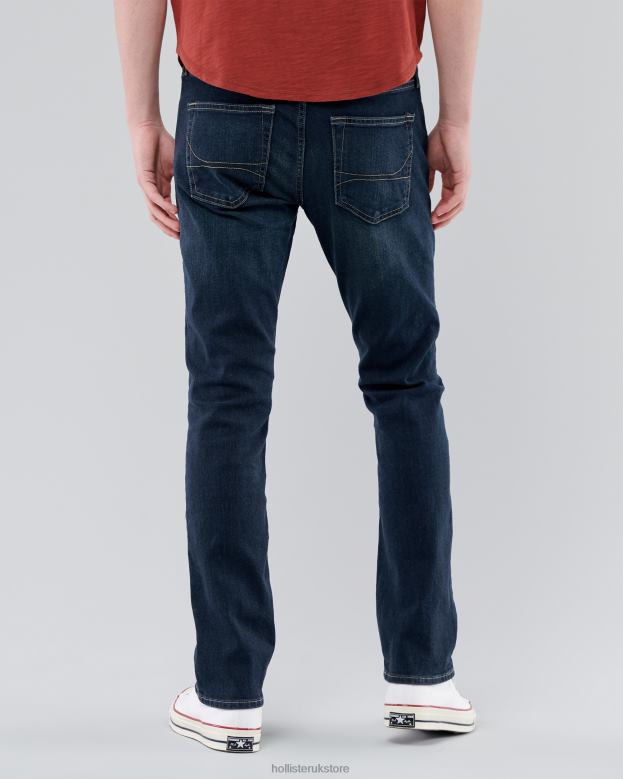 Bottoms Hollister Men Dark Wash Slim Straight Jeans 488201129 Dark Wash