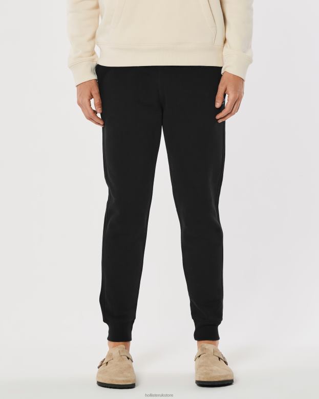 Bottoms Hollister Men Feel Good Fleece Logo Icon Joggers 488201181 Black