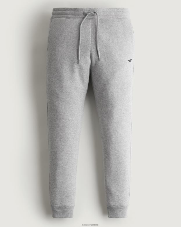 Bottoms Hollister Men Feel Good Fleece Logo Icon Joggers 488201388 Heather Grey
