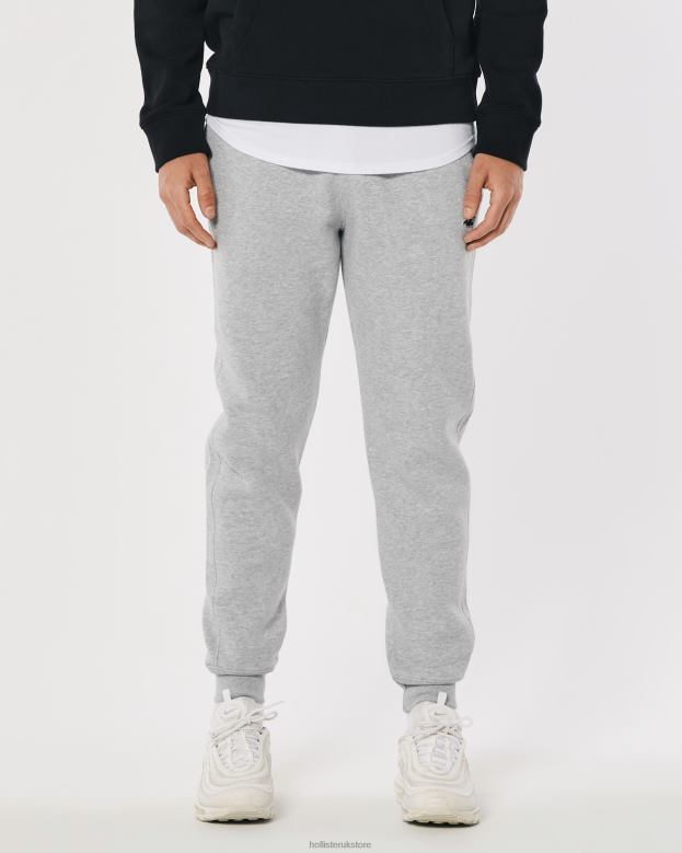 Bottoms Hollister Men Feel Good Fleece Logo Icon Joggers 488201388 Heather Grey