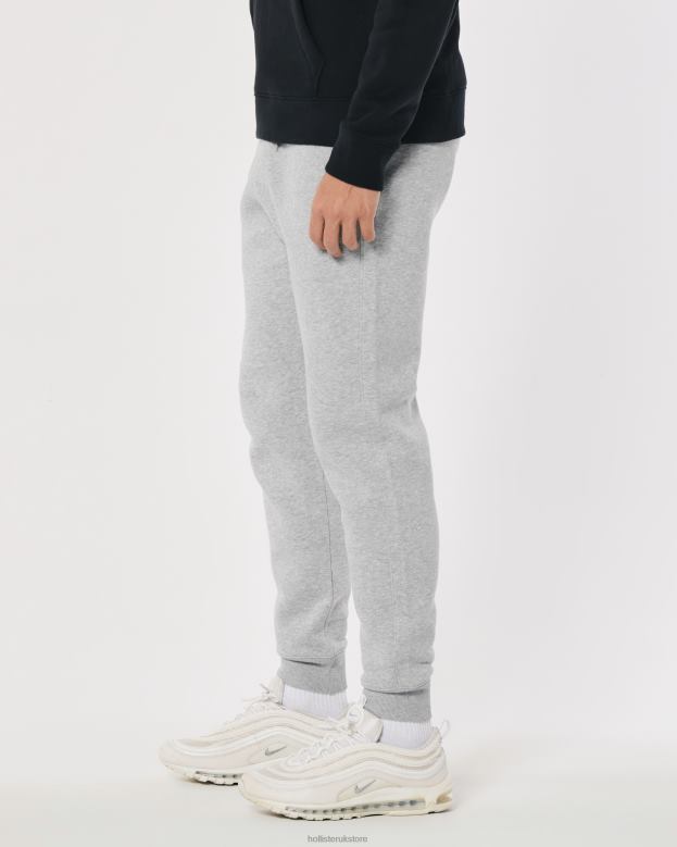 Bottoms Hollister Men Feel Good Fleece Logo Icon Joggers 488201388 Heather Grey