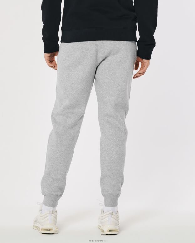 Bottoms Hollister Men Feel Good Fleece Logo Icon Joggers 488201388 Heather Grey