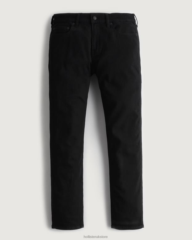 Bottoms Hollister Men Just Like Knit Black Slim Straight Jeans 488201366 Black