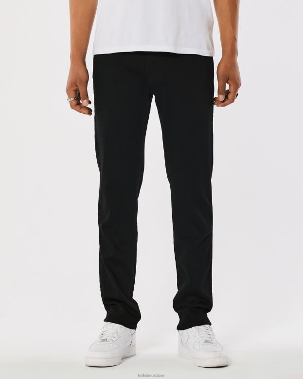 Bottoms Hollister Men Just Like Knit Black Slim Straight Jeans 488201366 Black
