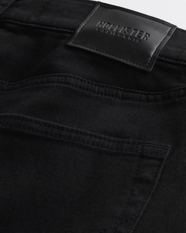 Bottoms Hollister Men Just Like Knit Black Slim Straight Jeans 488201366 Black