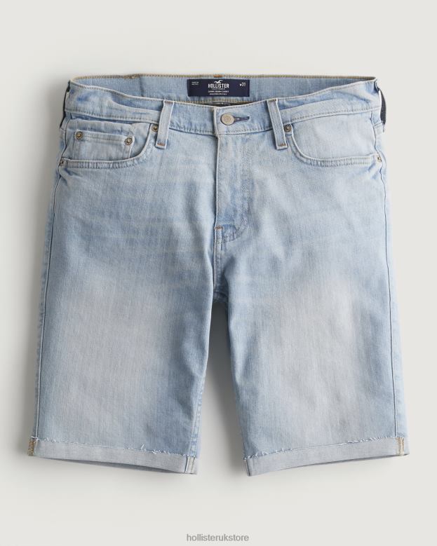 Bottoms Hollister Men Light Wash Skinny Denim Shorts 9 488201232 Light Wash