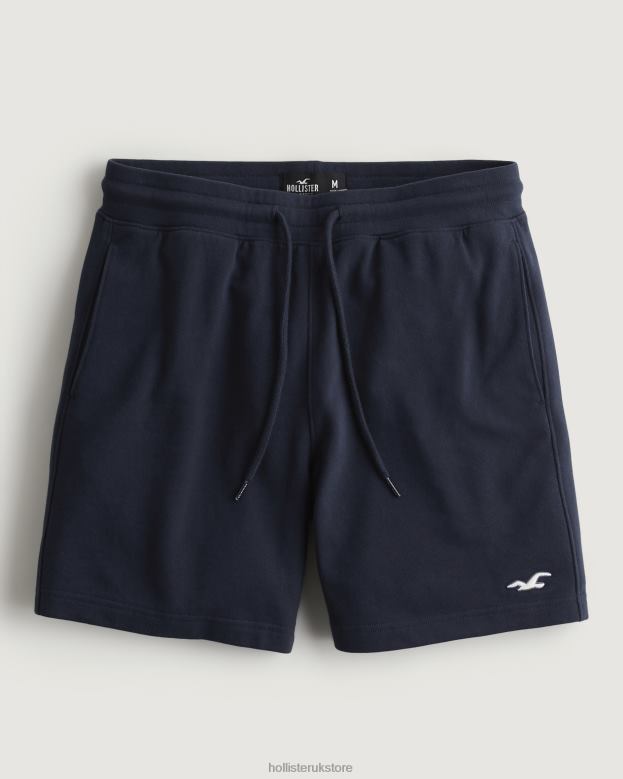 Bottoms Hollister Men Logo Icon Terry Fleece Shorts 7 488201188 Navy