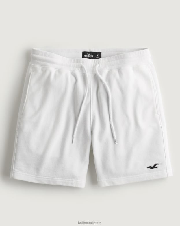 Bottoms Hollister Men Logo Icon Terry Fleece Shorts 7 488201258 White