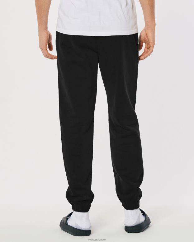 Bottoms Hollister Men Relaxed Fleece Logo Graphic Jogger 2-Pack 488201329 White-Black