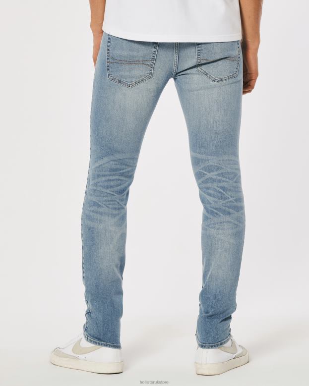 Bottoms Hollister Men Ripped Medium Wash Super Skinny Jeans 488201347 Ripped Medium