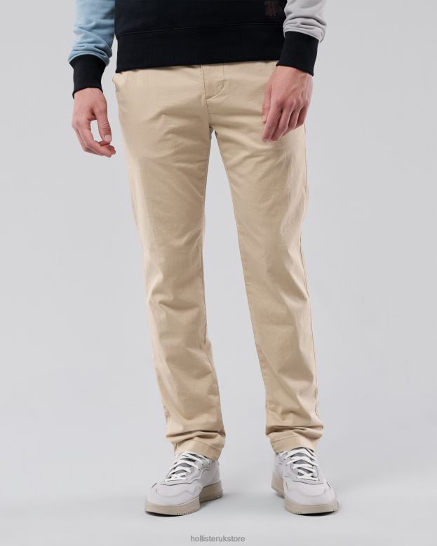 Bottoms Hollister Men Skinny Chino Pants 488201158 Light Khaki