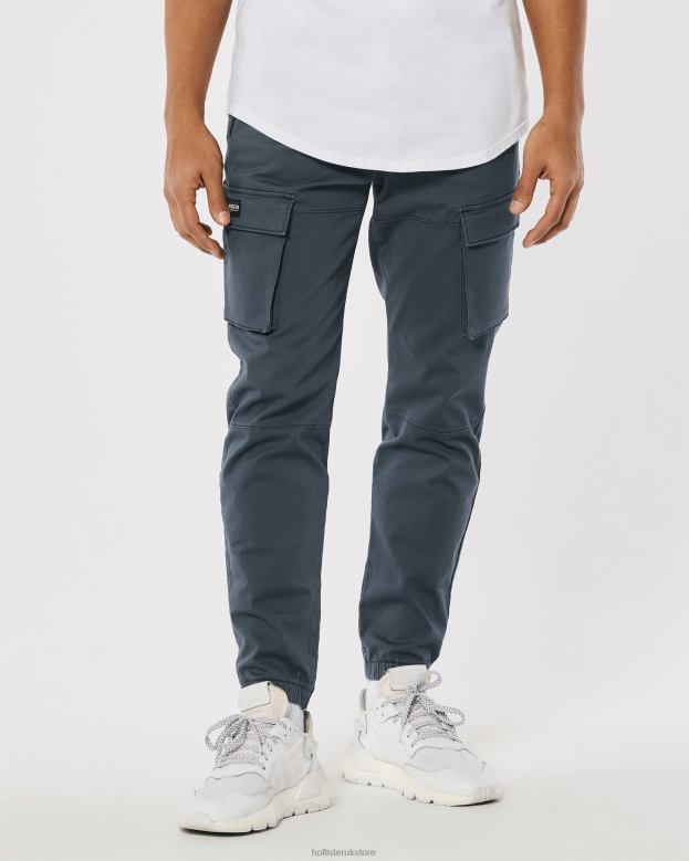 Bottoms Hollister Men Skinny Twill Cargo Joggers 488201251 Dark Slate