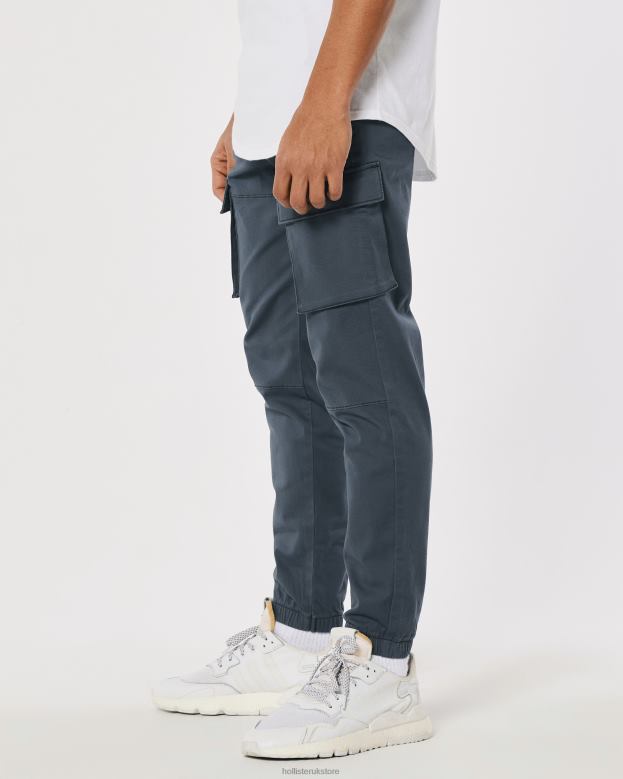 Bottoms Hollister Men Skinny Twill Cargo Joggers 488201251 Dark Slate