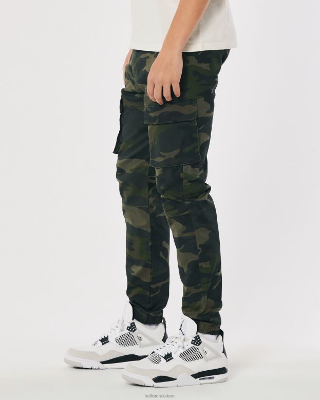 Bottoms Hollister Men Skinny Twill Cargo Joggers 488201393 Camo