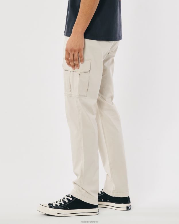 Bottoms Hollister Men Slim Cargo Pull-On Pants 488201305 Stone