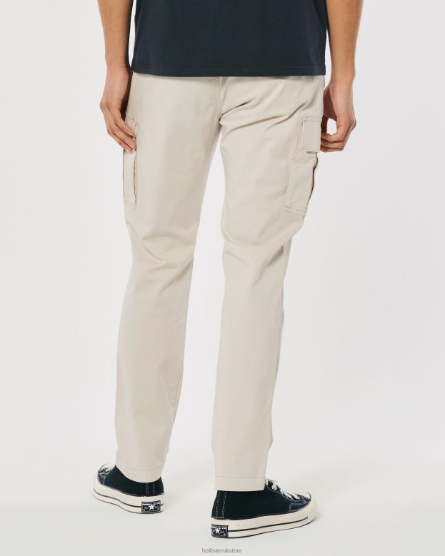 Bottoms Hollister Men Slim Cargo Pull-On Pants 488201305 Stone