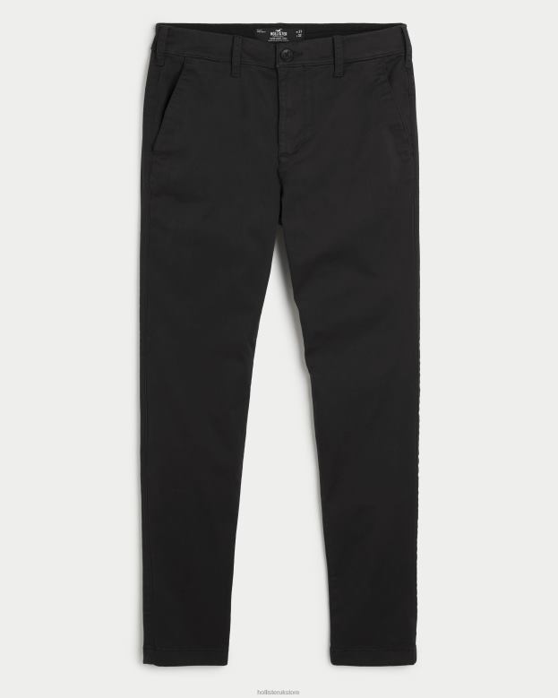 Bottoms Hollister Men Super Skinny Chino Pants 488201319 Black
