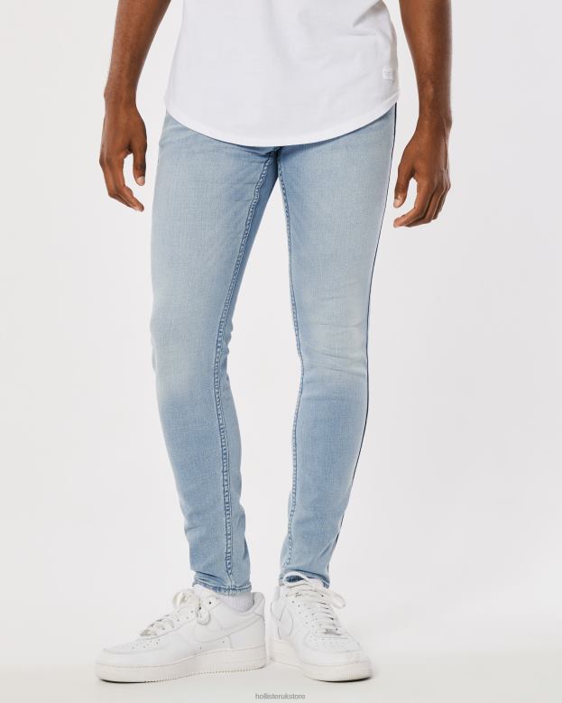 Bottoms Hollister Men Super Skinny Jeans 488201263 Light Wash