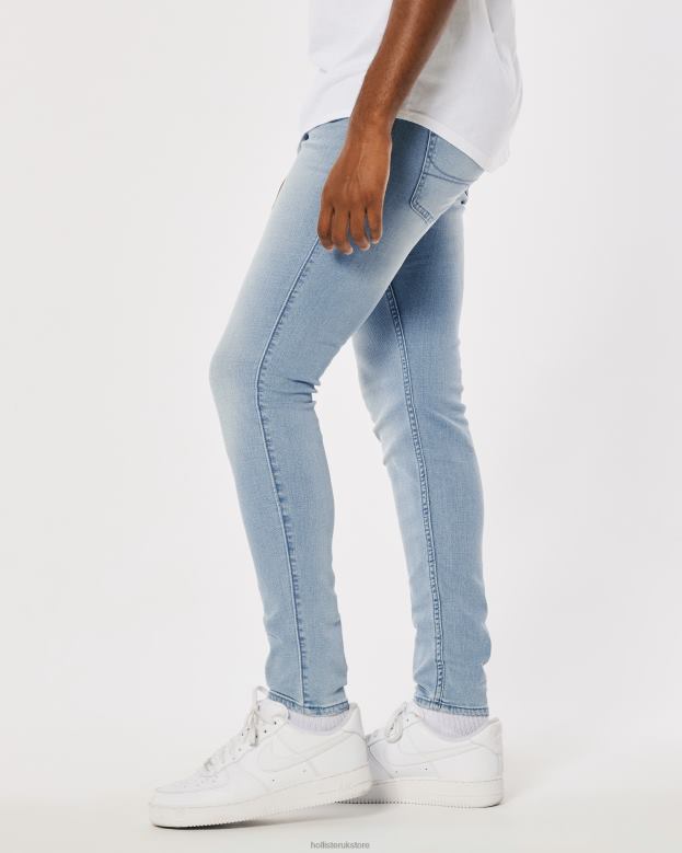 Bottoms Hollister Men Super Skinny Jeans 488201263 Light Wash