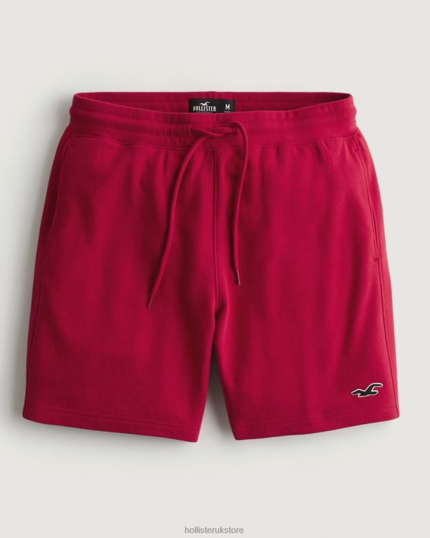 Bottoms Hollister Men Terry Fleece Logo Icon Shorts 7 488201244 Red