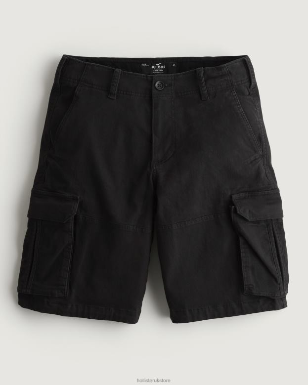 Bottoms Hollister Men Twill Cargo Shorts 11 488201209 Black