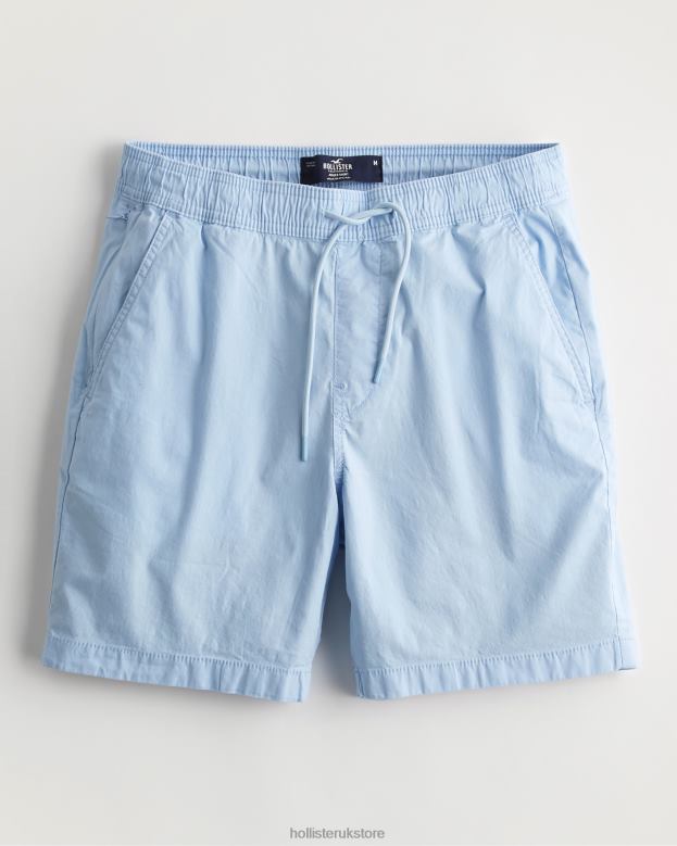 Bottoms Hollister Men Twill Jogger Shorts 7 488201139 Light Blue