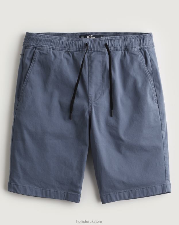 Bottoms Hollister Men Twill Jogger Shorts 9 488201146 Blue