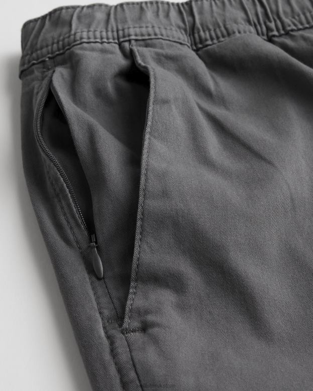 Bottoms Hollister Men Twill Joggers 488201176 Dark Grey