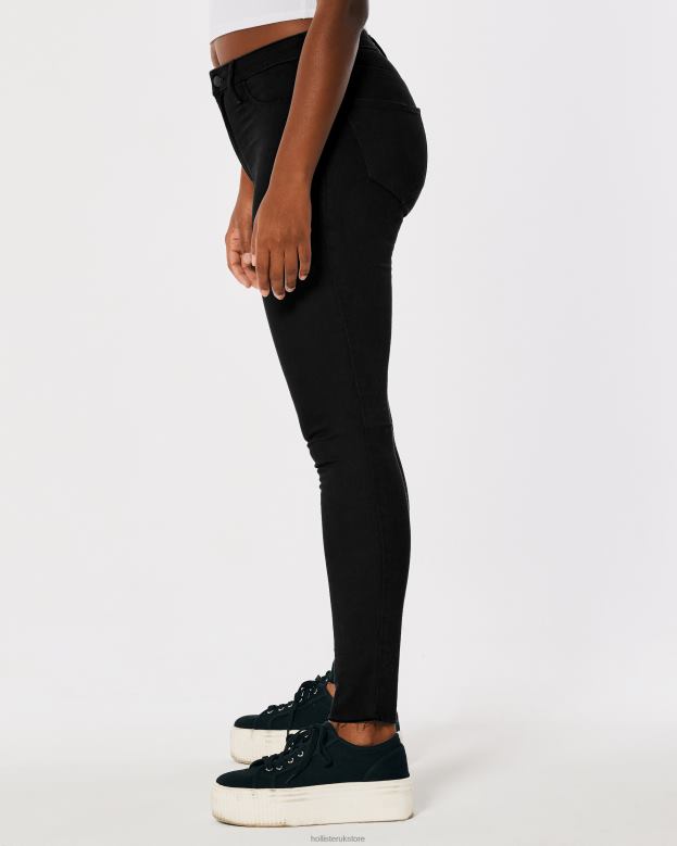 Bottoms Hollister Women Curvy High-Rise Black Jean Leggings 48820554 Black