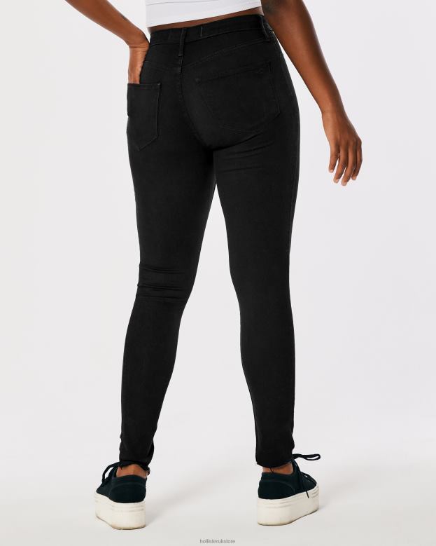 Bottoms Hollister Women Curvy High-Rise Black Jean Leggings 48820554 Black