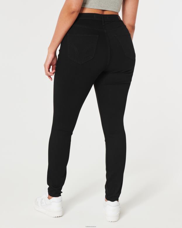 Bottoms Hollister Women Curvy High-Rise Black Super Skinny Jeans 48820531 Black