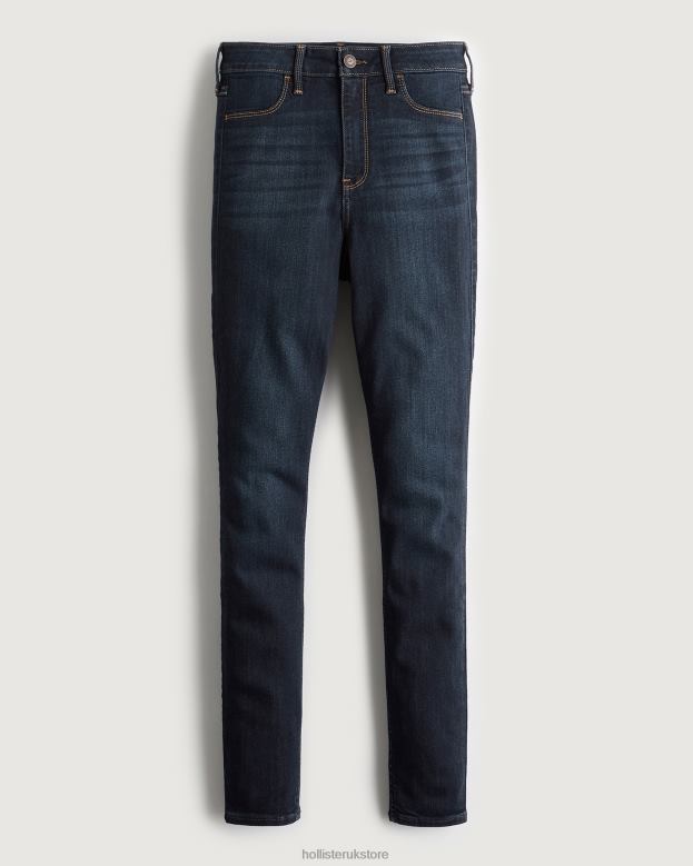 Bottoms Hollister Women Curvy High-Rise Dark Wash Jean Leggings 48820555 Dark
