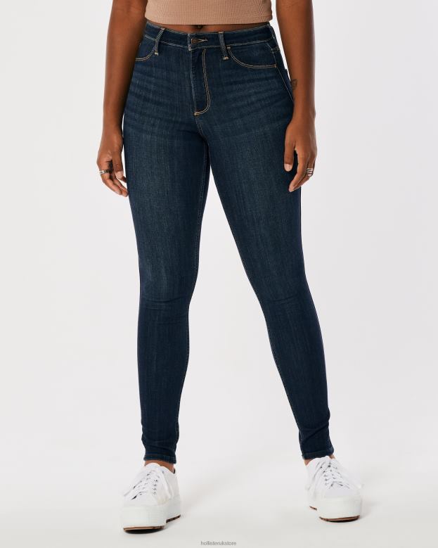 Bottoms Hollister Women Curvy High-Rise Dark Wash Jean Leggings 48820555 Dark