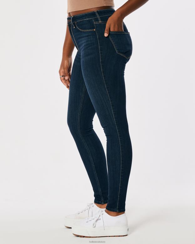 Bottoms Hollister Women Curvy High-Rise Dark Wash Jean Leggings 48820555 Dark
