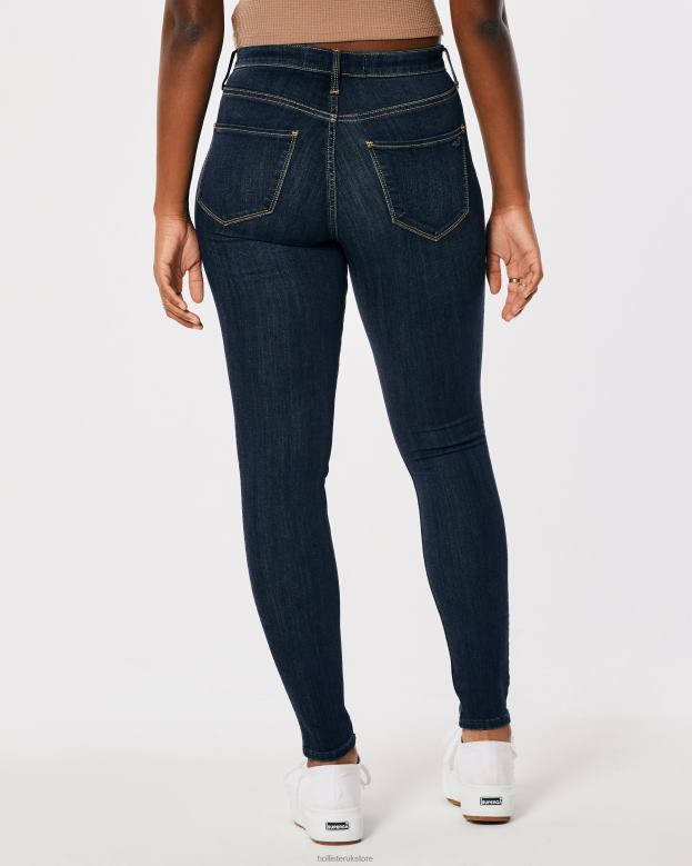 Bottoms Hollister Women Curvy High-Rise Dark Wash Jean Leggings 48820555 Dark