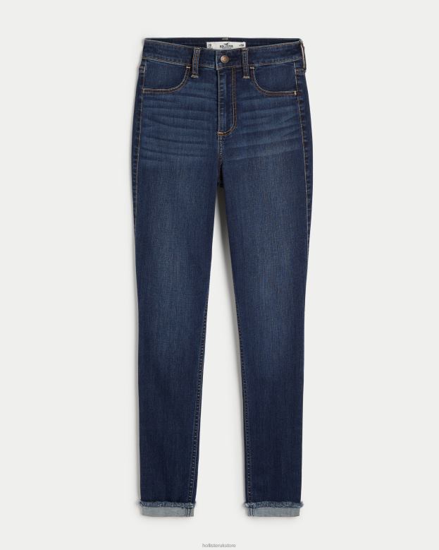 Bottoms Hollister Women Curvy High-Rise Dark Wash Jean Leggings 48820603 Medium Wash