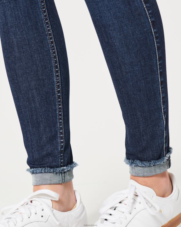 Bottoms Hollister Women Curvy High-Rise Dark Wash Jean Leggings 48820603 Medium Wash