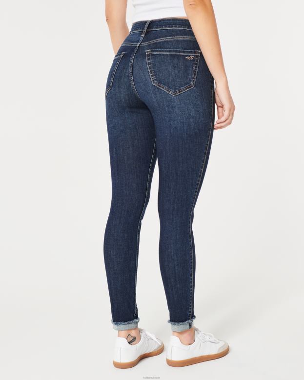 Bottoms Hollister Women Curvy High-Rise Dark Wash Jean Leggings 48820603 Medium Wash