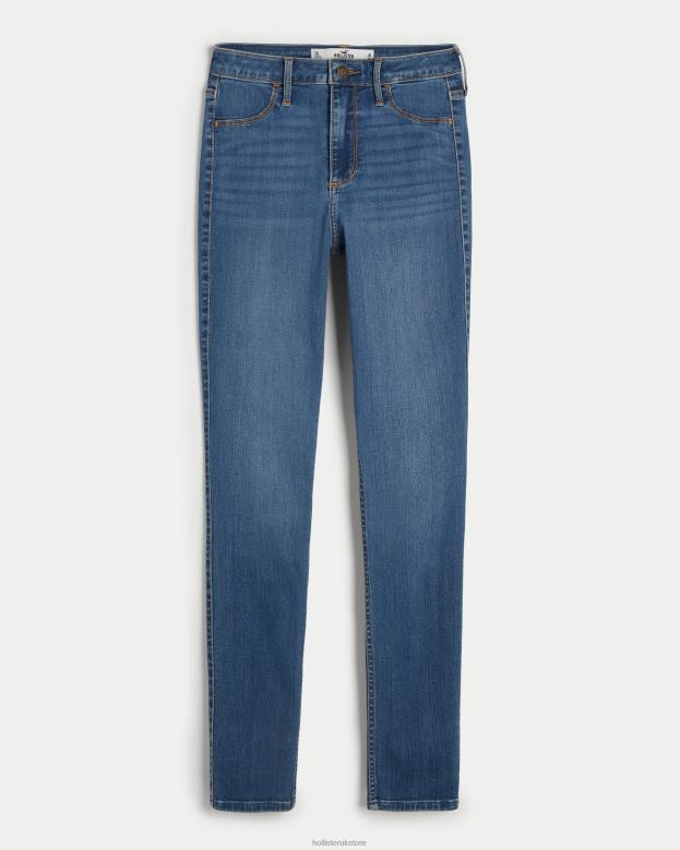 Bottoms Hollister Women Curvy High-Rise Medium Wash Jean Leggings 48820492 Medium Wash
