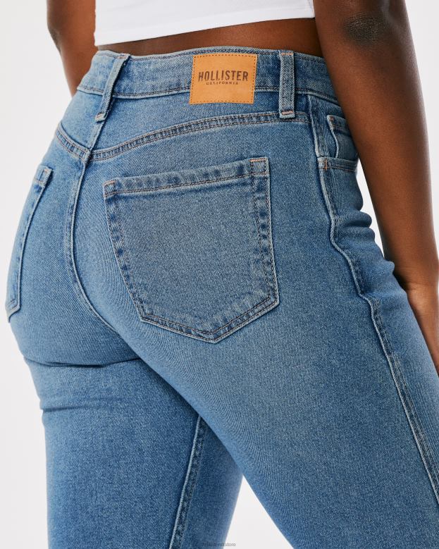 Bottoms Hollister Women Curvy High-Rise Medium Wash Mom Jeans 48820679 Medium Wash