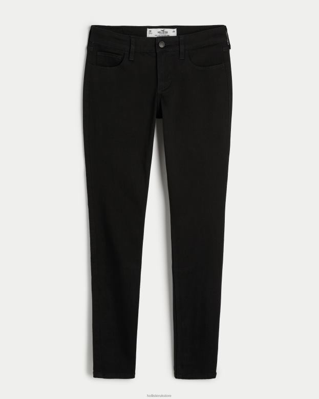 Bottoms Hollister Women Curvy Low-Rise Black Super Skinny Jeans 48820692 Black